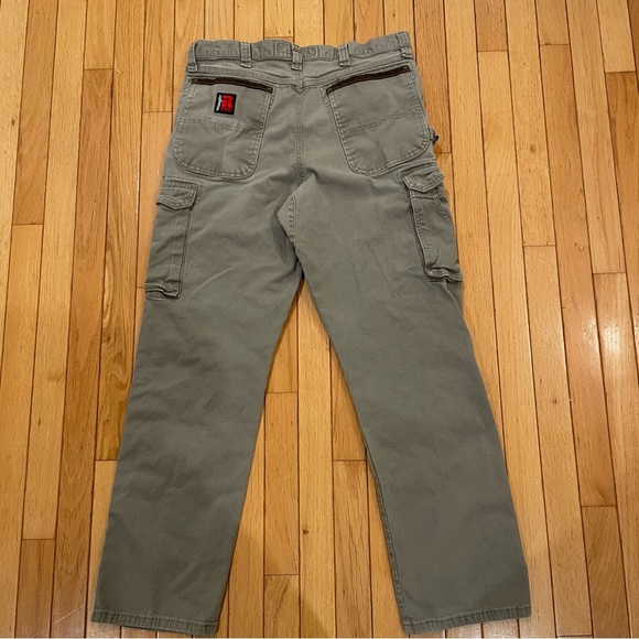 Wrangler Riggs Workwear Pants Men's 34 x 32 Khaki Carpenter Ripstop Carpenter - Picture 4 of 8